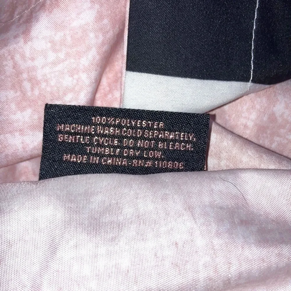 JUICY COUTURE Home Pillow Sham Blue White Cabana Stripes and Pink Standard Size